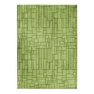 TAPIS DE COULOIR SOBRIETE - Tapis motif lignes art déco univers vintage 160 x 230 cm Vert