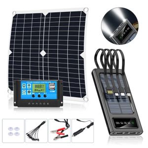 KIT PHOTOVOLTAIQUE Kit panneau solaire 25W et 4 USB Solar Powerbank K
