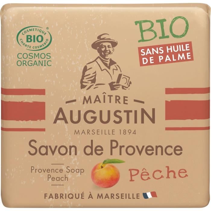Le savon de Provence Bio Pêche MAITRE AUGUSTIN nettoie votre peau