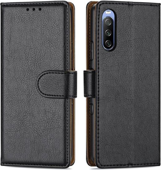 Housse étui Bandoulière Pour Sony Xperia 10 III, Néoprène Noir Réfléchissant