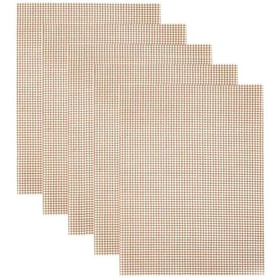 Lot De 5 Films De Cuisson Réutilisables – Résiste -40°C à 260°C, Anti-adhésif, Découpable – Pour Four, Barbecue, Repassage