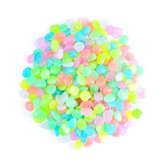 330 Pierres Lumineuses Phosphorescentes - Galets Décoratifs Multicolores 0,8-1 Cm - Pour Jardin, Aquarium, Vases
