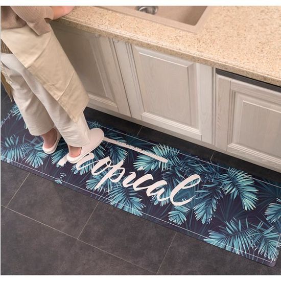 Tapis De Cuisine Antidérapant Tapis De Bain Absorbant Tapis De Devant Evier Decoratif Flannel Carpette Lavable Pour Salon Chambre Salle De Bain Noir 60 X 90cm Fei Yu 78773507