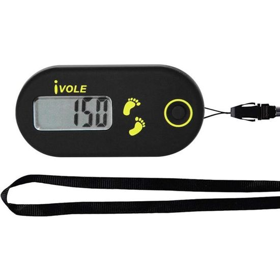 Podomètre Rechargeable USB - Grand Écran LCD, Léger, Confortable - Compteur De Pas Simple Pour Tous Les Âges