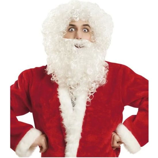 Perruque et barbe Santa Claus - Disfrazzes - Homme - Rouge - Accessoire déguisement