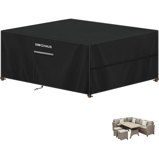 Housse Bache De Protection Pour Table Chaise De Jardin 150 Cm + 4