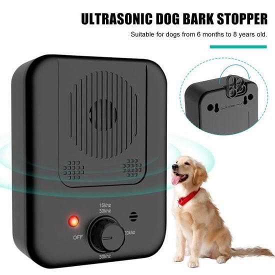 Boîtier Anti-aboiement à Ultrasons Pour Chien - Automatique, 3 Portées, étanche - Pour Intérieur Et Extérieur, Petits Et Grands Chiens - 12