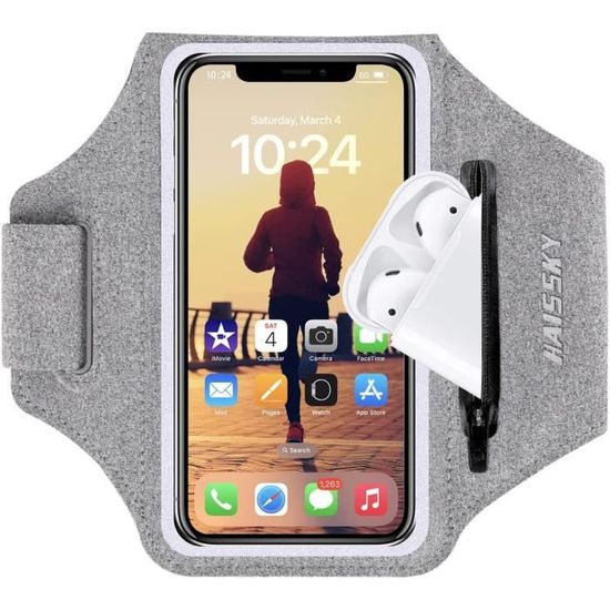 Gilet De Course Amaeva Avec Support Téléphone - Poche AirPod, Réfléchissant, Taille Unique Noir