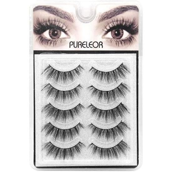 Faux Cils Magnétique, 6d effet naturel Réutilisables sans Colle Faux cils à206 Cdiscount Au