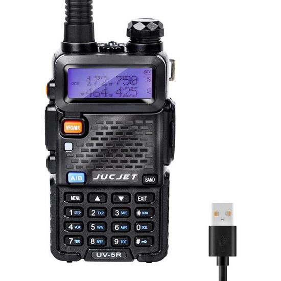 JUCJET UV-10 Talkie Walkie Longue Portée, Radio Portable Rechargeable
