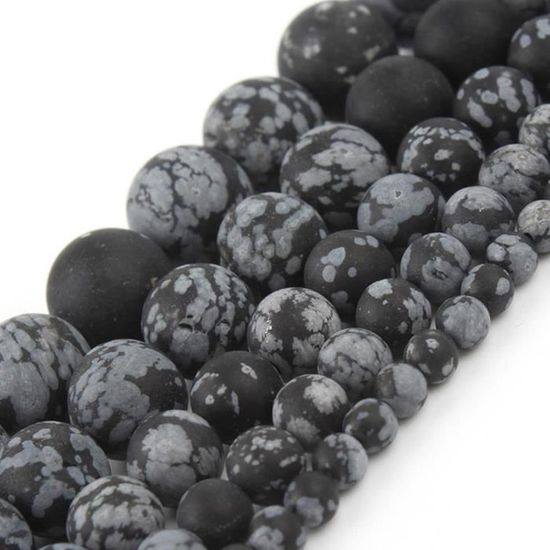 Perles En Pierre Naturelle Vieillie De 10-8-6 Mm Pour Fabrication De