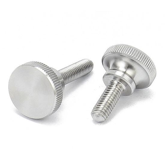 Lot De 5 Vis Moletées Tête Plate Inox M4 X 20mm - Uxcell - Pour Ordinateur PC