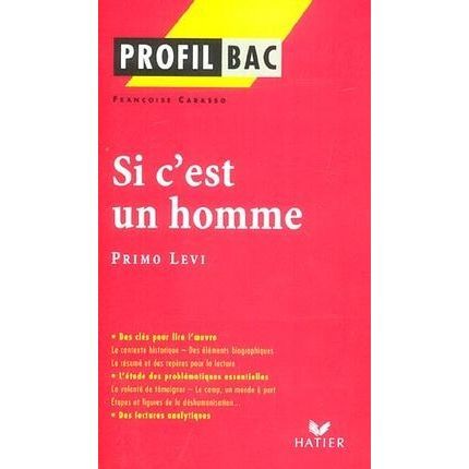Si C Est Un Homme Primo Levi Cdiscount Si C Est Un Homme Primo Levi Cdiscount