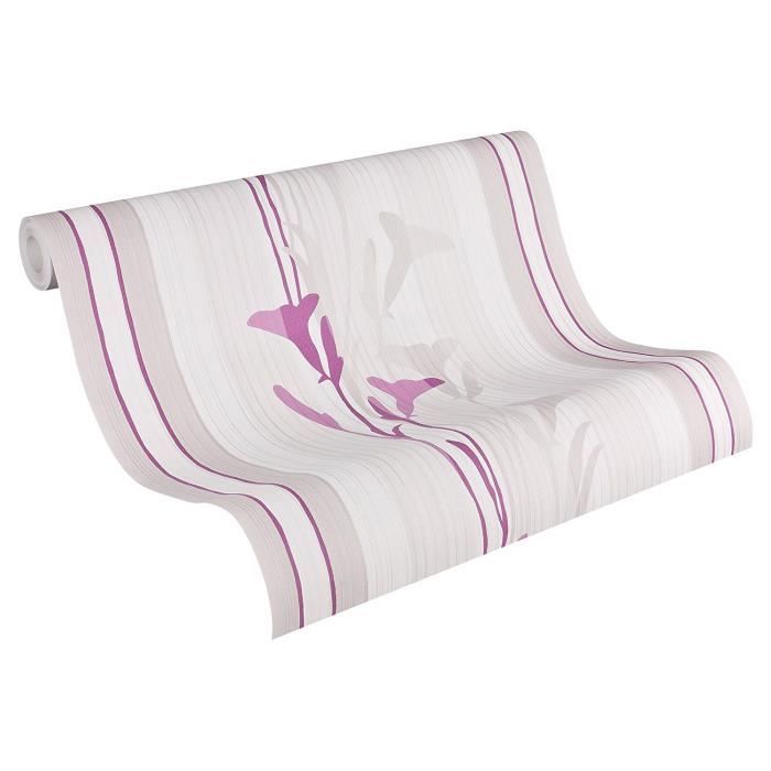 A.S. Création Papier peint Caramello grisaille poupre 10,05 m x 0,53 m - 897763
