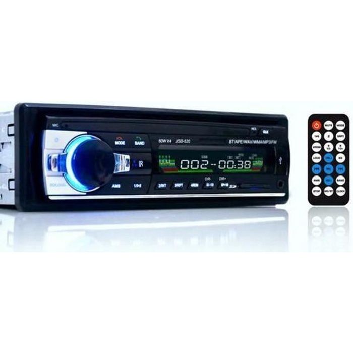Autoradio MP3/Bluetooth/USB 12V + Télécommande