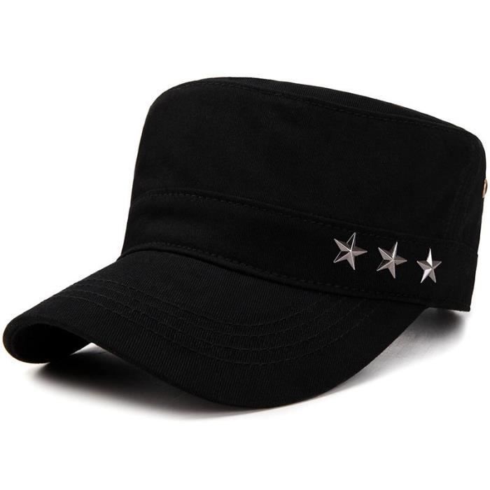 Casquette Militaire Noire Classique De L'Armée De Terre Casquette De Baseball De Patrouille De Style De Casquettes Militaires De