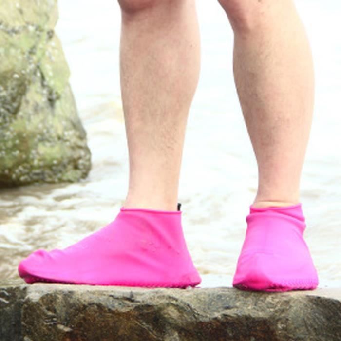 Taille S ROSE Couvre-pied Imperméables Couvre Chaussure Housse Couvre-chaussures en Silicone pour Enfant Mixte