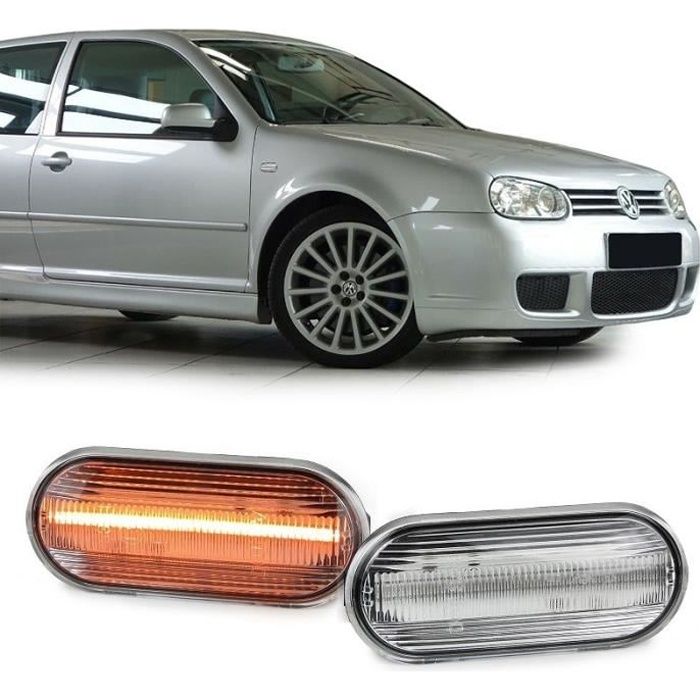 2 CLIGNOTANT REPETITEUR LED DEFILANT VW GOLF 4 PASSAT POLO SEAT LEON