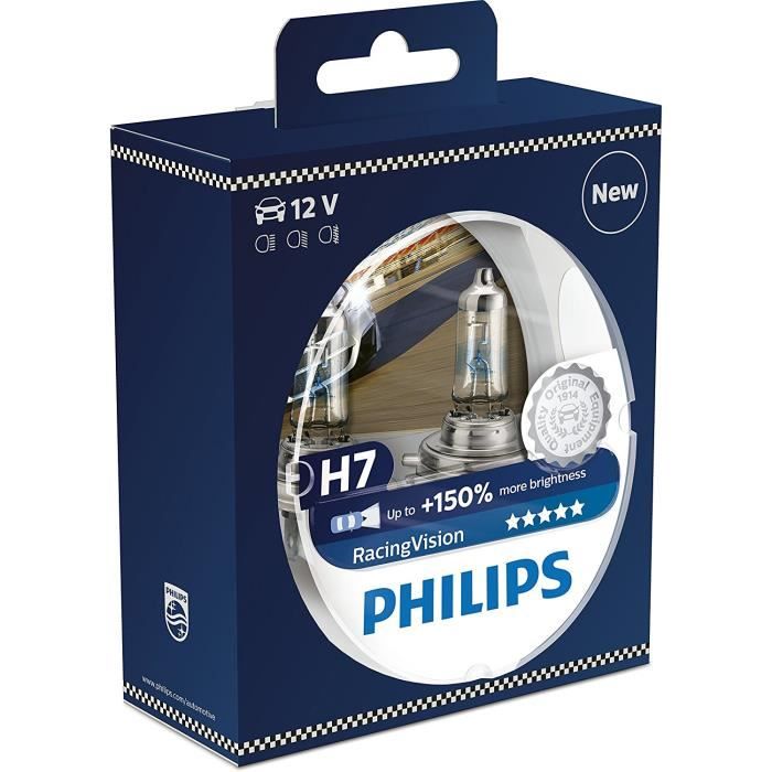 Philips 12972WVUSM WhiteVision Ultra Effet xénon H7 pour éclairage Avant, 4.200K, Blister de 2, Set de 2