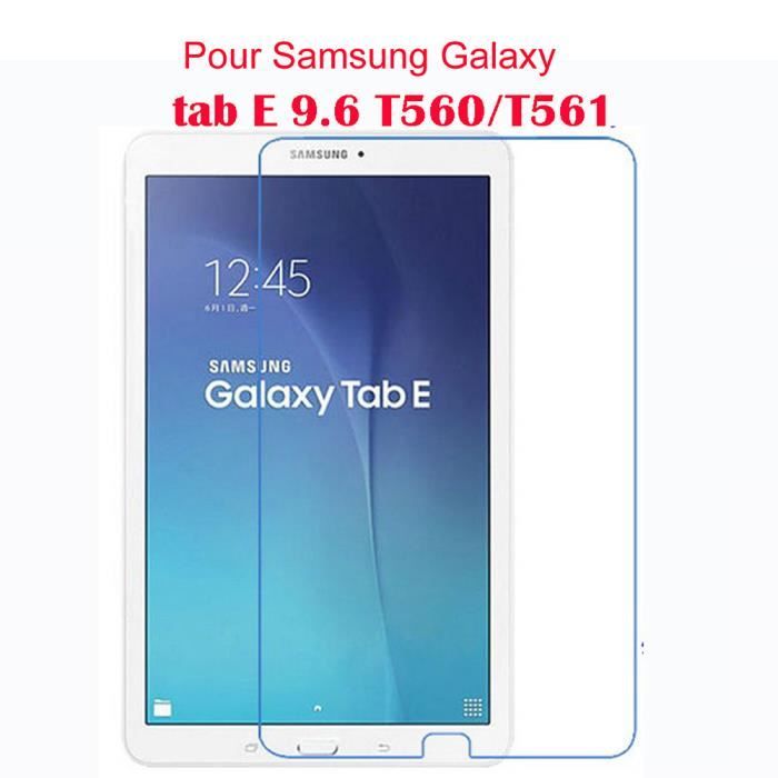 Film protection écran VERRE Trempé anti casse anti-rayures pour Samsung Galaxy Tab E 9.6 T560, T561