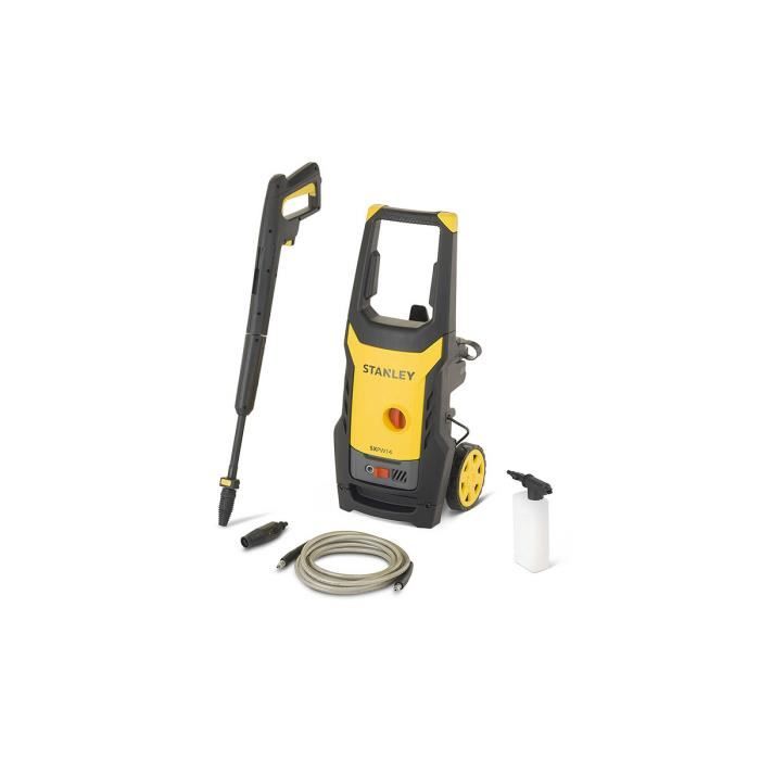Nettoyeur Haute pression 1400W STANLEY 110 Bar Laveur haute pression Tuyau 5m Accessoires lavage inclus
