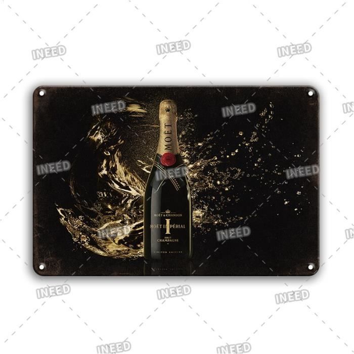 Affiche Vintage en étain pour Bar Tiki, Plaque décorative rétro France moët & Chandon, Plaque en métal, d 10985 20x30 cm -AOAE1925