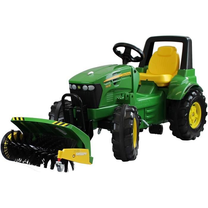 TRACTEUR Rolly Toys John Deere 7930 p-eacute,dale Rolly Sweepy (Tracteur + balayeuse, si-egrave,ge r-eacute,glable, pneus Silenc53