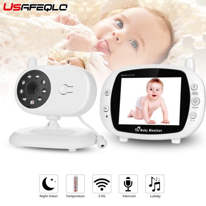 BABY PHONE - ECOUTE BEBE,Moniteur vidéo couleur sans fil 3.2 pouces Caméra de sécurité bébé haute résolution, surveillance de la