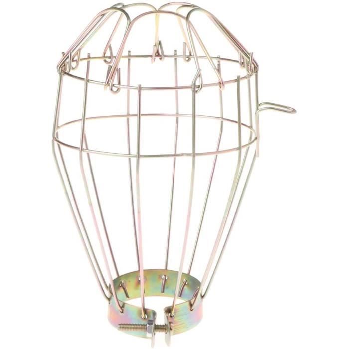 planuuik Lampe de Rechange Industrielle en Fil de Fer à Repasser avec Pince de sécurité en métal Doré 736508