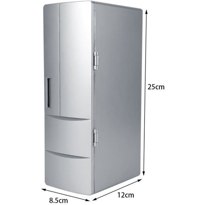 Réfrigérateur USB, mini réfrigérateur congélateur refroidisseur de boissons réfrigérateur plus chaud, réfrigérateur, mini