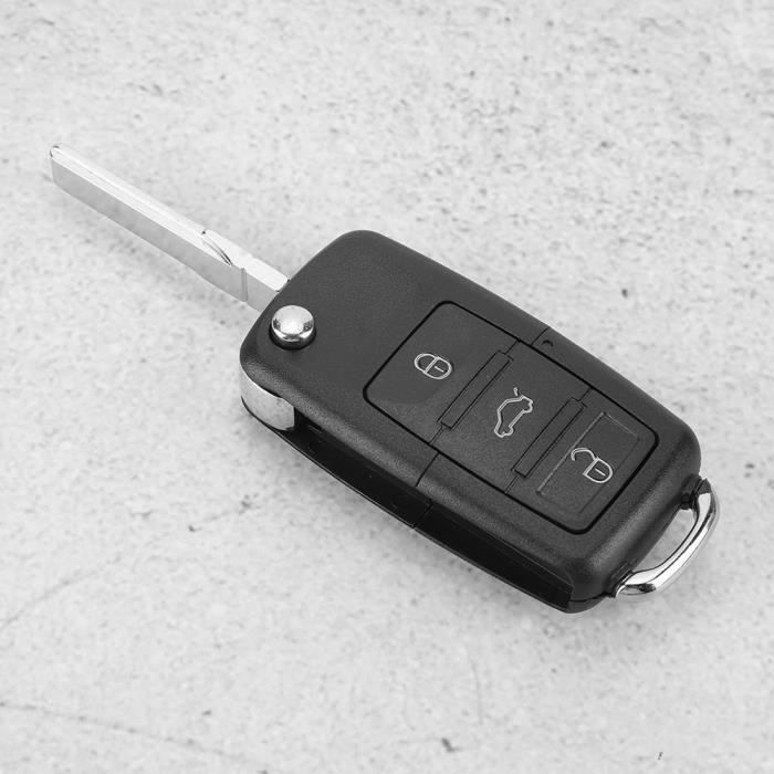 EBTOOLS coque de clé de voiture 3 boutons pliable à distance Flip Shell Key Fob Case Cover Fit pour Bora 1995-2005