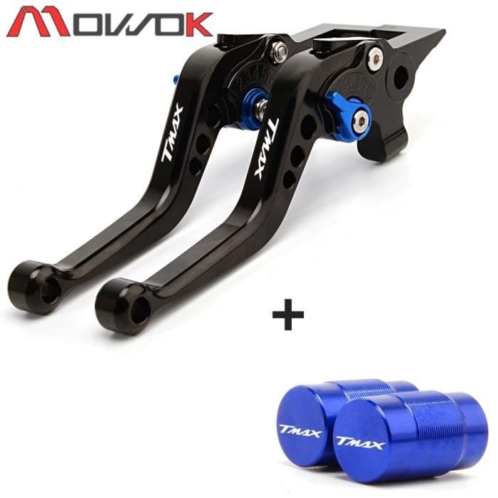 Protege Cadre,Leviers d'embrayage de frein court et couvercle de Valve pour moto YAMAHA TMAX 530, tmax530, SX DX - Type black blue A