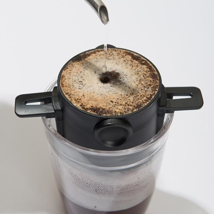 Filtre à café Portable en acier inoxydable, support pliable Pour le café et le thé, facile à nettoyer, réutilisable, sans pa Hi840