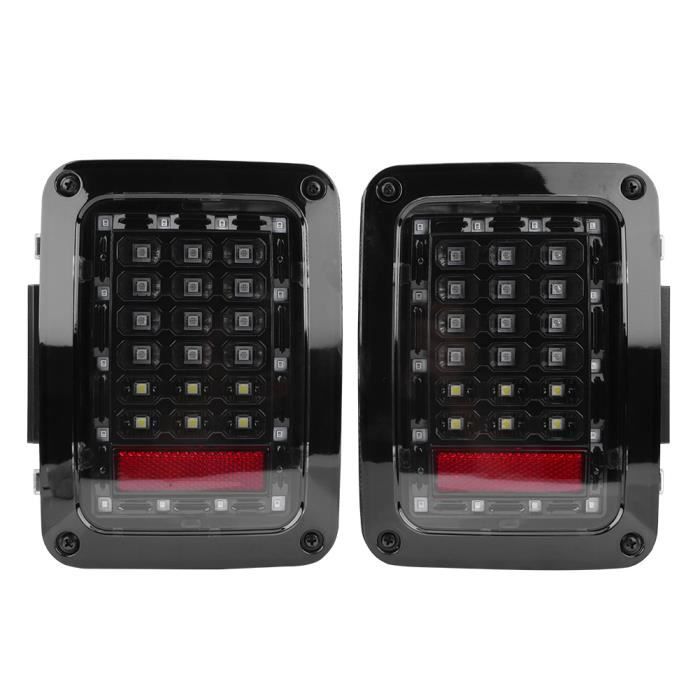 ARAMOX Lampes à LED Une paire de feux arrière à LED automatiques avec frein pour Jeep Wrangler JK 07 ~ 16 USA