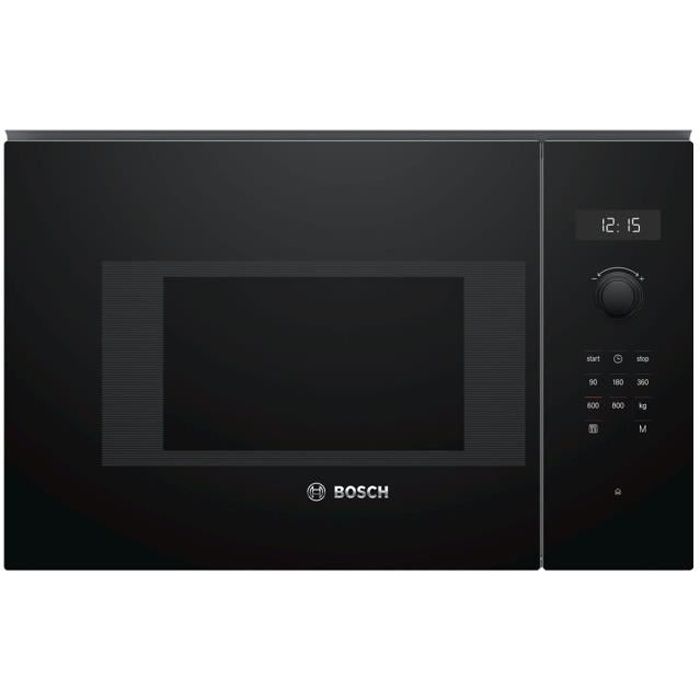 Bosch Serie - 6 BFL524MB0 Four micro-ondes monofonction intégrable 20 litres 800 Watt noir vulcano