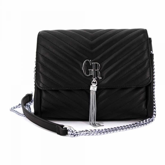 Sac léger bandoulière chainette pompon poche zip Femme GEORGES RECH