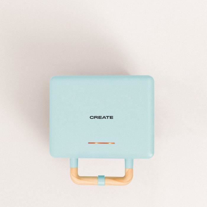 Appareil Croque-monsieur Grill et Gaufrier avec plaques interchangeables Bleu