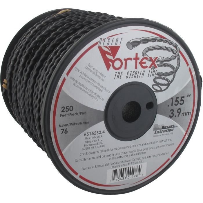 JARDIN PRATIQUE Bobine fil nylon copolymère VORTEX pour débroussailleuse - Ø 3,9 mm - L 76 m