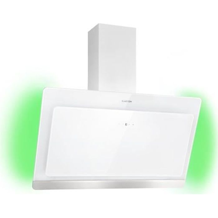 Hotte aspirante - Klarstein Aurora Eco 90 - 550 m³-h - 90 cm - éclairage LED - Blanc