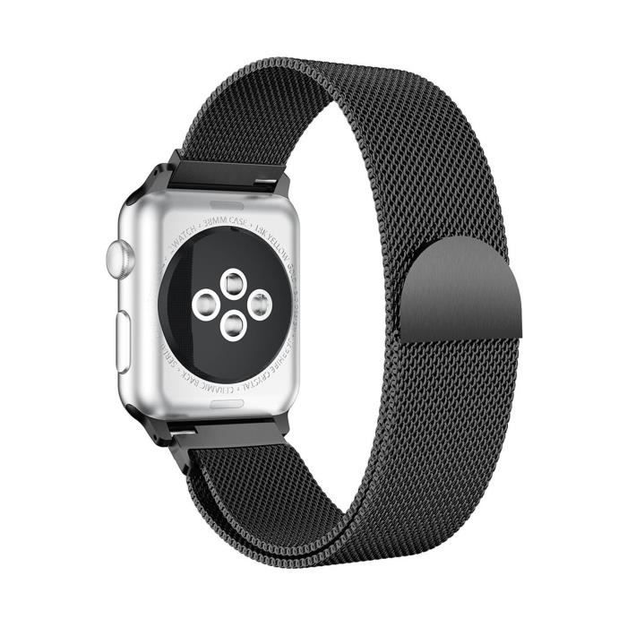 Bracelet Milanais Compatible avec Apple Watch Serie 3 4 5 6 7 SE (38mm 40mm 41mm), Loop Band Magnétique Réglable en Acier Inoxydable