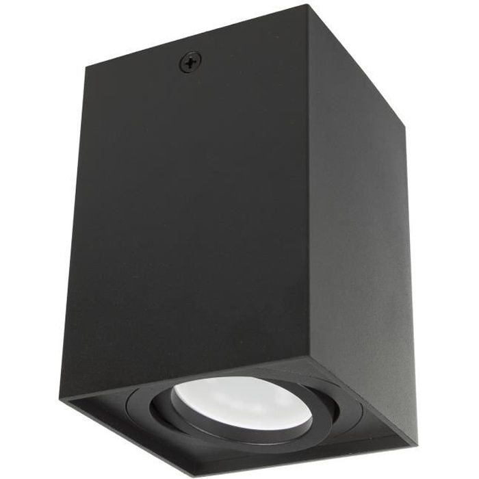 Spot LED en saillie GU10 MACLEAN MCE426 B noir carré