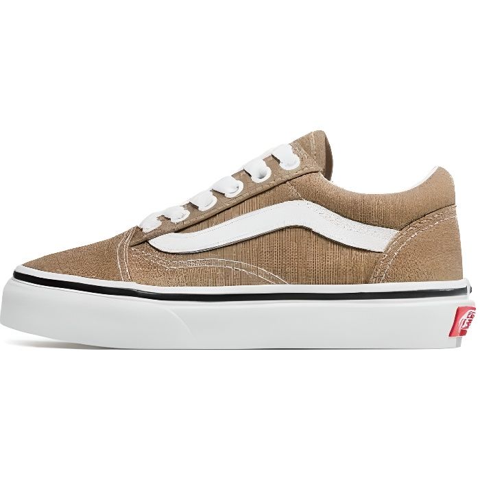 Basket Vans OLD SKOOL - Réf. VN000W9T9EN1. Couleur : Marron, Blanc. Détails. - Tige en textile. - Profil basses. - Logo Vans sur le