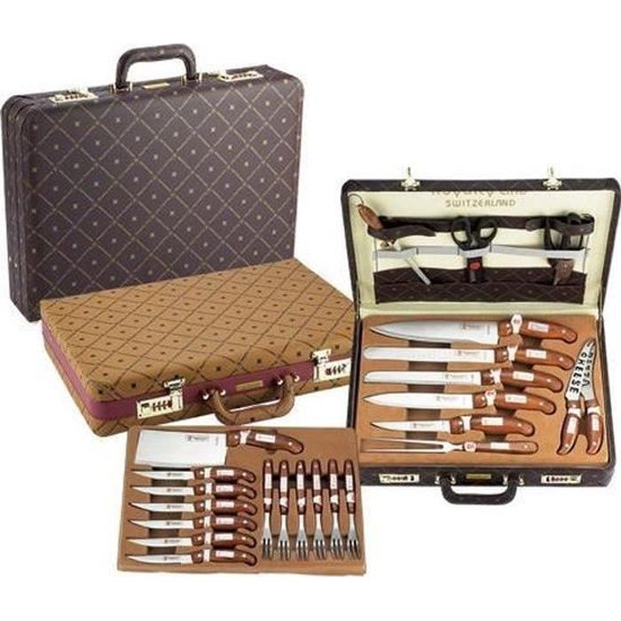 Ménagère 25 pièces - Acier inoxydable - Acier inoxydable 18/10 - Coffret de rangement design - RL-K25LB