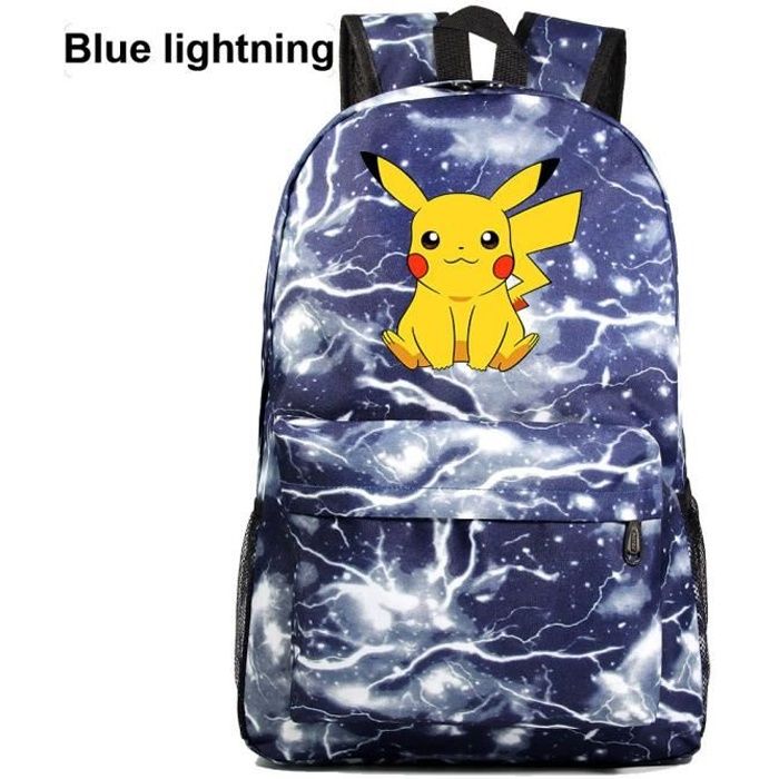 MOBIGARLAN Sac à Dos - Sac d'École cartable étudiant Pokemon Pikachu imprimé pour enfant adolescent modèle 37