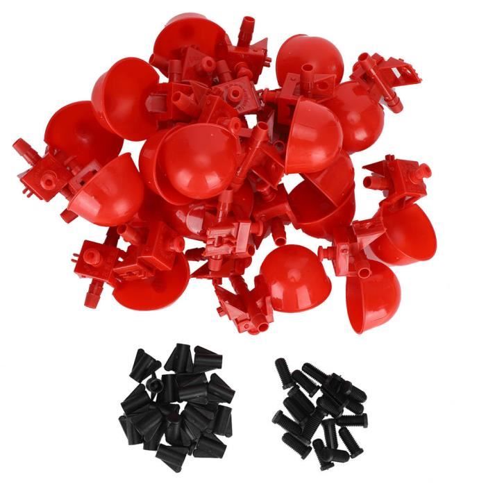 VINGVO Tasse à boire poussin 20pcs Bol d'Eau de Poussin Tasse à Boire Automatique Abreuvoir à Eau de Volaille Rouge Fournitures