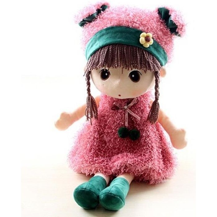 Jouet Fille Poupée de Chiffon Doudou Premier Âge Adorable en Peluches Mini-Princesse Mignonne Décoration Maison Cadeau Noël- A@M1111
