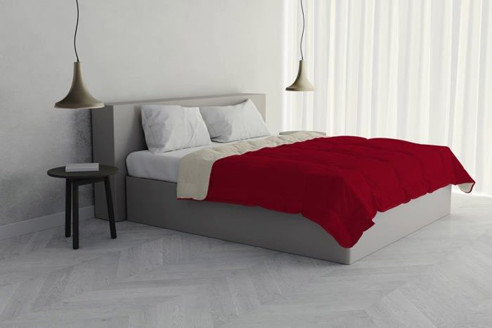 Italian Bed Linen Couvre-lit D'été 170 X 270 Cm Bordeaux/Crème