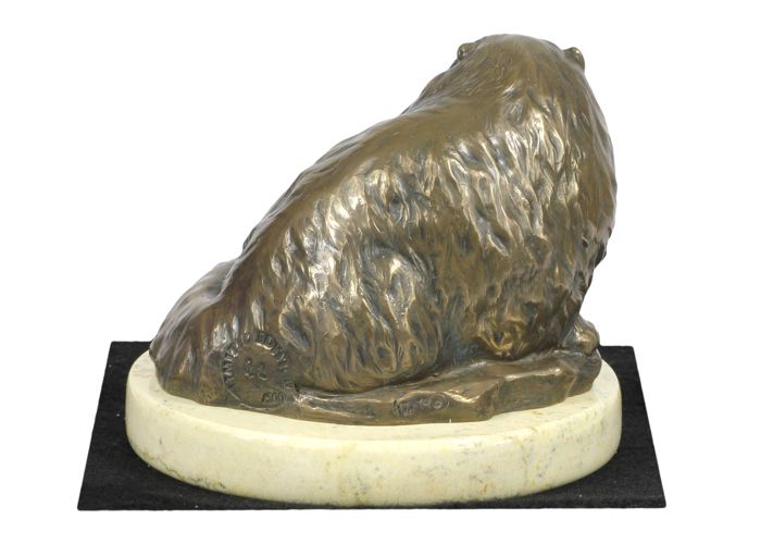 Chat Persan Statuette Sur Blanc Bois Art-Dog - UK