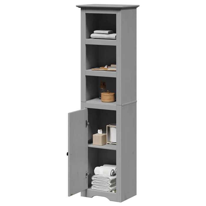 vidaXL Armoire de salle de bain BODO gris 44x30x160 cm armoire de rangement de salle de bain placard de salle de bain 4016862