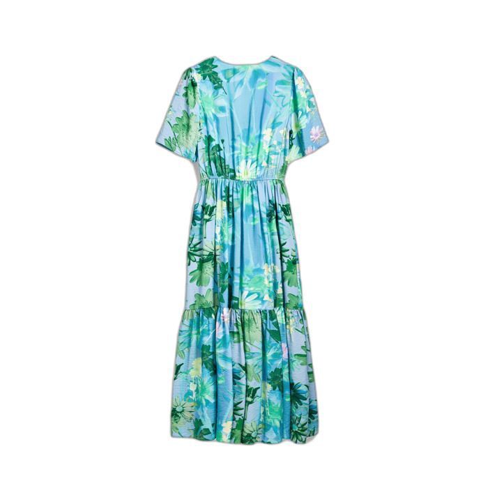 Combinaison (Jumpsuit) Desigual Pour Femme - Taille L - Bleu Uni - Manches Courtes évasées - Neuf étiqueté